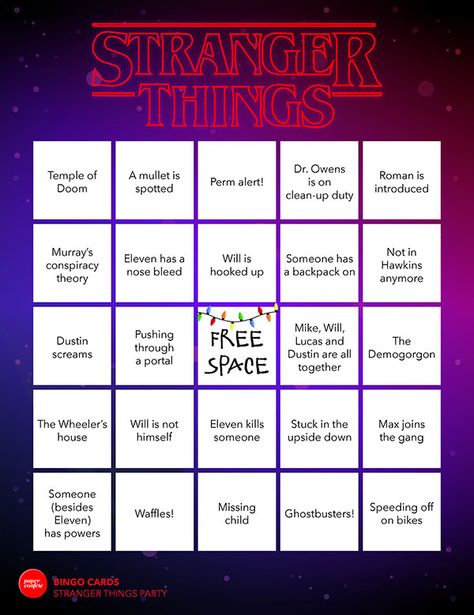 Tumblr Things, Stranger Things Game, Stranger Things Halloween Party, Stranger Things Season 2, Strange Things Season 2, Stranger Things Theme, 80s Trends, Stranger Things Halloween, Bingo Set