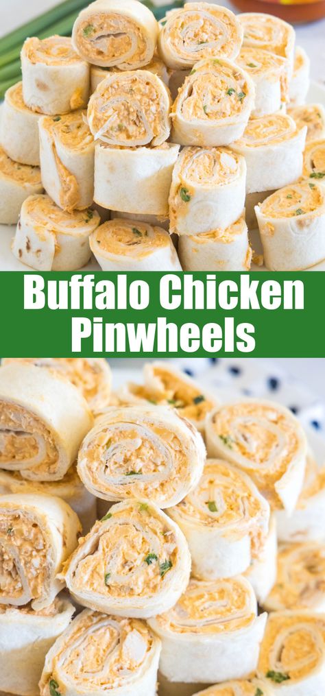 Buffalo chicken pinwheels are a quick and easy appetizer packed with bold Buffalo flavor. Roll up the spicy chicken filling, chill, and slice! Buffalo Chicken Pinwheels, Buffalo Chicken Rolls, Persnickety Plates, Chicken Pinwheels, Make Shredded Chicken, Easy Buffalo Chicken, Chicken Roll Ups, Pinwheel Appetizers, Pinwheel Recipes