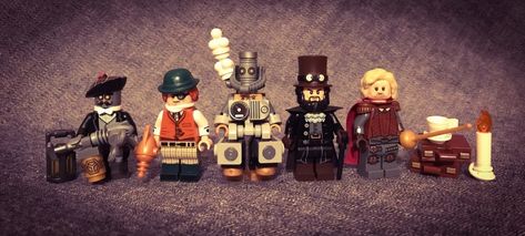 Lego Figbarf, Lego Steampunk, Dollhouse Furniture Kits, Lego Military, Lego Minifigs, Lego Pictures, Lego Figures, Lego Worlds, Custom Lego