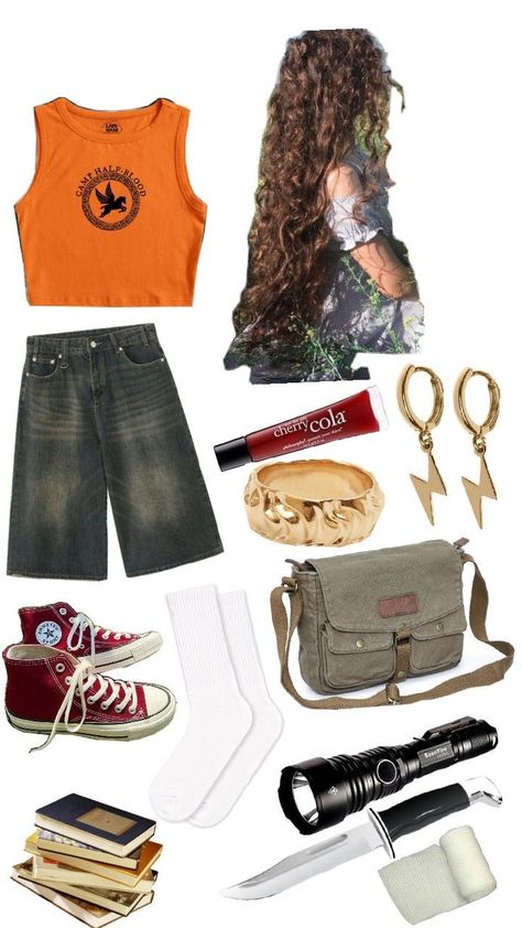 Outfit Oc, Percy Jackson Outfits, Camp Half Blood, Aesthetic Outfits, Percy Jackson, Aesthetic Clothes, Blonde, Fashion Outfits, Clothes