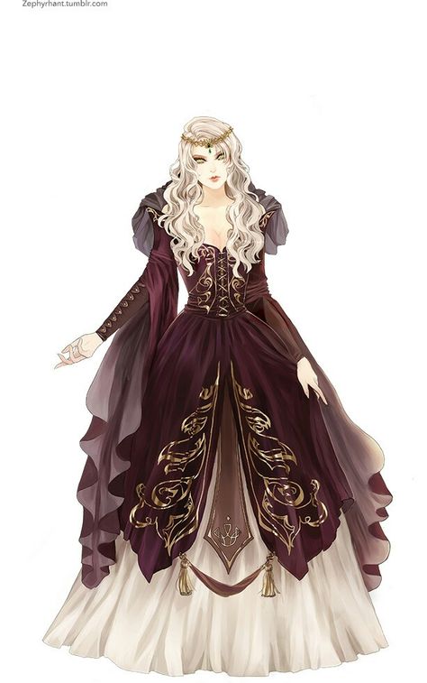 Dark Queen Queen Dress Drawing, Fantasy Queen Dress, Gaun Abad Pertengahan, Fantasy Queen, Queen Outfits, Character Costume, Queen Outfit, Fantasy Dresses, Queen Dress