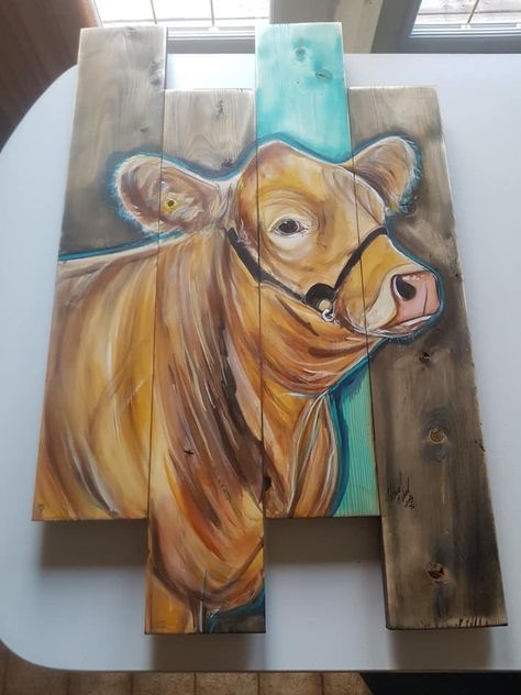 Ffa Paintings Ideas, Cattle Decor, Animals To Paint, Show Cows, Bull Painting, Pencil Sketch Images, Art Projects For Adults, Show Cattle, Animal Illustration Art