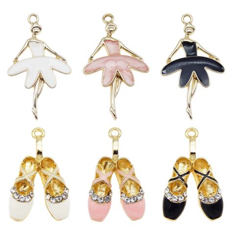 PRICES MAY VARY. Materials: Alloy with enamel, Size : ballet girl 30x18mm 30mm=1.18 inches ; ballet shoe 26x16mm 26mm =1 inch Quantity : 30PCS Ballet Charms , each 5 PCS for 6 Styles These are great gift for ballet girls who have ballet dreams.,they can be made as necklace ,earrings, or keychains. 30PCS Enamel Ballet Girl Shoes Charm Pink White Black Ballet Pendant for Jewelry Necklace Earrings Bracelet Craft DIY Ballet Girl, Bracelet Craft, Bracelet Craft Diy, Black Ballet, Ballet Girls, Jewelry Making Charms, Bracelet Crafts, Girl Shoes, Shoe Charms