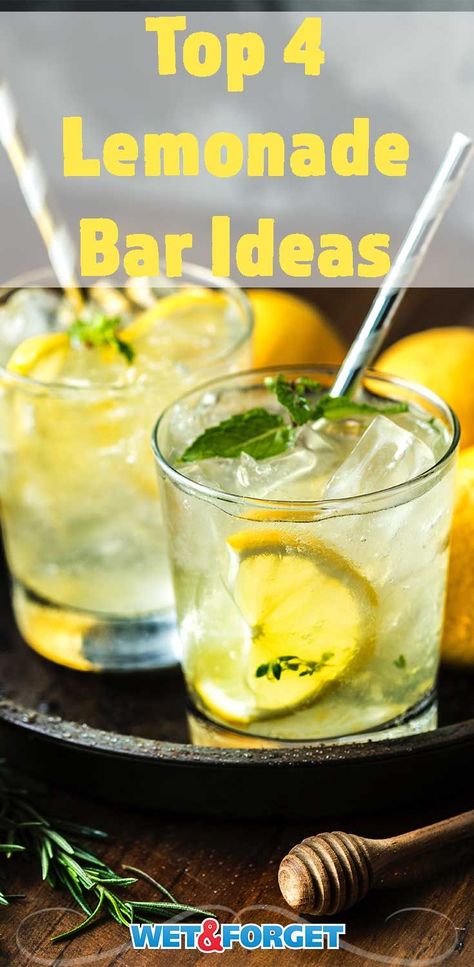 Stay refreshed this summer with these clever and delicious lemonade bar ideas! Lemonade Bar Wedding, Lemonade Bar Beverage Stations, Beverage Bar Ideas Drink Stations, Lemonade Bar Ideas, Wedding Shower Drinks, Lemonade Wedding, Lemonade Bar, Lemon Themed Bridal Shower, Outdoor Bridal Showers