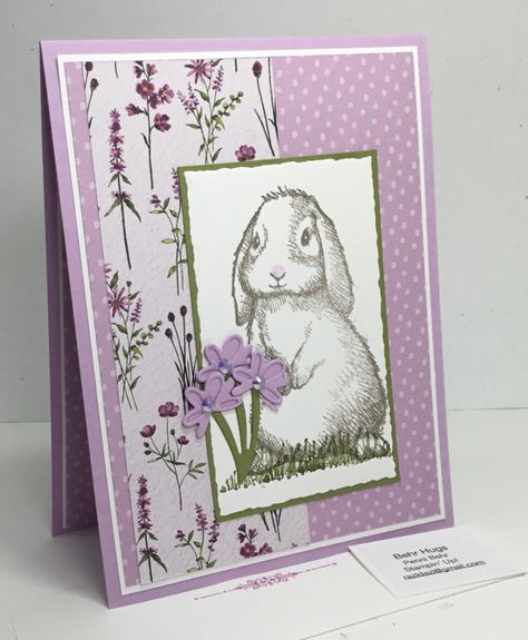 Stampin Up Easter Cards Ideas, Homemade Cards For Friends, Easter Cards Handmade Stampin Up Stamps, Stampin Up Bunny Cards, Spring Cards Handmade Cardmaking, Su Easter Cards, Easter Homemade Cards, Stampinup Easter Cards, Stampin Up Spring Cards