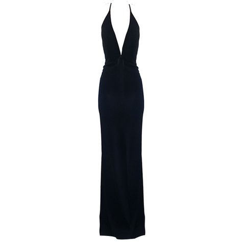 MASON By Michelle Mason Black Deep V Gown (2.470 BRL) ❤ liked on Polyvore featuring dresses, gowns, long dresses, black, maxi dress, evening maxi dresses, maxi gown, black evening gowns, black gown und plunge maxi dress V Neck Halter Prom Dresses, Deep V Black Dress, Deep Neckline Dress, Black Plunging Neckline Dress, Deep V Gown, Black Gala Dress, Low Neckline Dress, Long Dresses Black, Venetian Ball