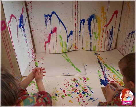 Colour Activities, Preschoolers Activities, Work Games, Messy Art, Action Painting, Collaborative Art, Toddler Art, Kids Club, Process Art