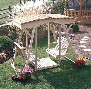 Bench With Roof, Glider Bench, Outdoor Glider, Cedar Roof, Garden Swing Seat, Pergola Swing, Lawn Furniture, Garden Swing, Covered Pergola