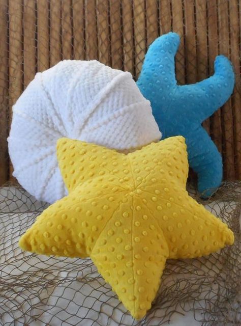 Chenille Projects, Ocean Living, Ocean Themed Bedroom, Beach Shower Curtains, Mermaid Bedroom, Stitched Together, Baby Clothes Patterns Sewing, Mermaid Pillow, Beach Pillows