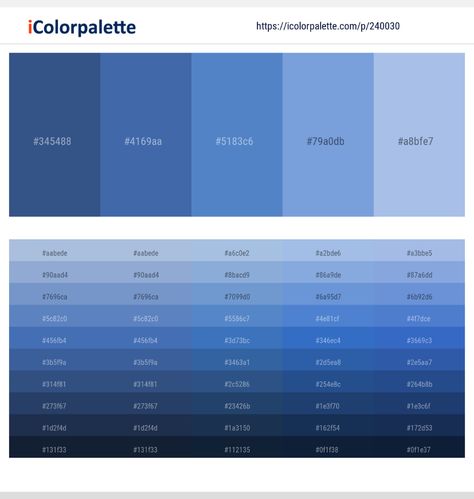 Colors included in this palette similar to Chambray, Danube, Dark Gray / smoked, Dark Slate Blue, Dark Slate Blue and Light Blue, Dark Slate Blue and Medium Purple, Dark Slate Blue and Steel Blue, Gray, Indigo, Light Blue, Medium Purple, . Download color palette as Pdf, Adobe swatch and more. Dark Slate Blue, Orange Color Palettes, Light Steel Blue, Color Palette Yellow, Winter Color Palette, Red Colour Palette, Brown Color Palette, Purple Dark, Fall Color Palette