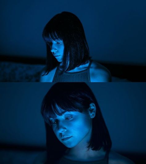 Blue Neon Photography, Blue Self Portrait, Blue Lighting Drawing, Colour Film Photography, Blue Lighting Portrait, Blue Light Portrait, Blue Lighting Reference, Blue Lighting Photography, Blue Portrait Photography