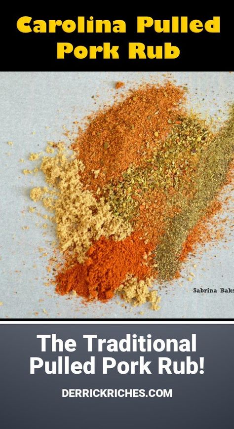 Pulled Pork Seasoning, Pork Rub Recipe, Pulled Pork Rub, Pork Dry Rubs, Carolina Pulled Pork, Bbq Rub Recipe, Bbq Dry Rub, Pork Seasoning, Dry Rub Recipes