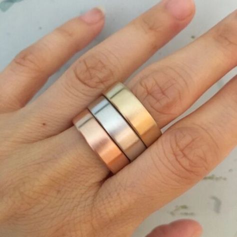 Solid 14K Gold Men's Wedding Handmade Brushed Flat Band Men's wedding Band Ring Simple Gold, Simple Gold Ring, Flat Ring, Gold Rings Simple, Band Metal, Ring Simple, Rings Gold, Gold Ring Stack, Gold Band Ring