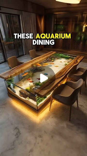 Inspiring Designs on Instagram: "Aquarium dining tables! I need one immediately! 🙏🏼🙏🏼
#aquarium #fish #fishkeeping #interiordesign" Aquarium Table, Aquarium Fish, Dining Tables, Wood Furniture, Table Furniture, Home Interior Design, Modern House, House Interior, Dining Table