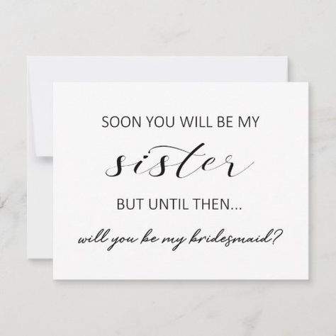 Bridesmaid Poem, Ways To Ask Bridesmaids, Bridesmaid Proposal Diy, Sister Bridesmaid, Bridesmaid Groomsmen Gifts, Sister In Law Gifts, Asking Bridesmaids, Bridesmaid Boxes, Bridesmaid Proposal Cards