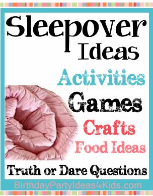 Sleepover and Slumber Party Ideas, Games, Activities, Crafts, Food Ideas, Invitation Ideas and more!   FREE Truth or Dare questions and dares to print out.  #sleepover #games #girls #slumberparty http://www.birthdaypartyideas4kids.com/sleepover.htm Party Games For Teens, Fun Sleepover Games, Girls Party Games, Teen Sleepover, Girls Slumber Party, Slumber Party Games, Sleepover Birthday Parties, Girl Sleepover, Sleepover Games