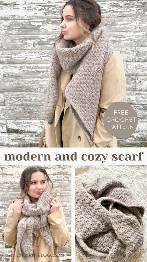 Crochet Fashion Scarf Pattern Free, Wool Ease Scarf Pattern, Crochet Cowl Scarf Pattern, Chunky Scarf Pattern Crochet, Large Scarf Pattern, Crochet Cashmere Scarf Pattern, Solid Crochet Scarf, Oversize Scarf Crochet Pattern Free, Oversized Infinity Scarf Crochet Pattern