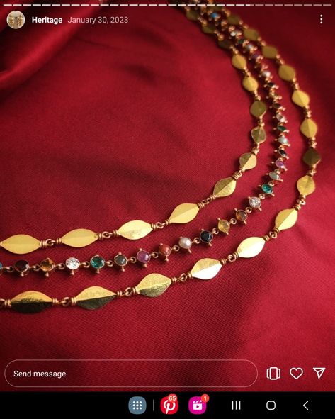 Navarathan Jewellers, Navaratna Jewellery, Fashion Jewelry Necklaces Gold, Diamond Earrings Online, Bridal Necklace Designs, Gold Jewels Design, Gold Jewelry Outfits, New Gold Jewellery Designs, Choker Designs