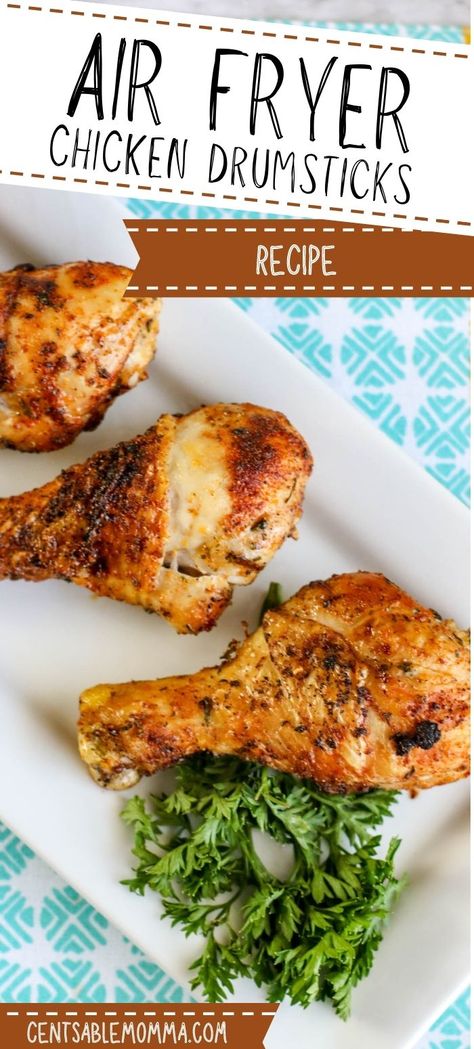 Cook a healthier version of fried chicken with this easy Air Fryer Chicken Drumstick Legs recipe with a perfect blend of seasoning and a crispy exterior. Such a yummy dinner! Air Fryer Chicken Leg Recipe, Best Air Fryer Chicken, Chicken Legs Recipe, Fried Chicken Legs, Chicken Leg Recipes, Ways To Cook Chicken, Best Air Fryer, Air Fryer Chicken Wings, Drumstick Recipes