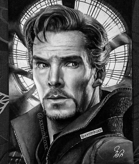 Dr Strange Drawing, Thor Drawing, Marvel Art Drawings, Avengers Drawings, Pencil Sketch Portrait, Celebrity Art Portraits, Harry Potter Art Drawings, Drawing People Faces, Art Photography Portrait