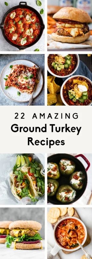 Over 20 amazing ground turkey recipes that make the perfect healthy lunches and dinners. You'll find easy recipes using ground turkey, chili, meatloaf, tacos and more. They're protein-packed and so delicious! #healthydinner #turkey #groundturkey #mealprep Easy Healthy Thanksgiving Recipes, Chili Meatloaf, Turkey Stir Fry Recipes, Healthy Ground Turkey Recipes, Recipes Using Ground Turkey, Ground Turkey Casserole, Turkey Recipes Healthy, Turkey Stir Fry, Ground Turkey Chili