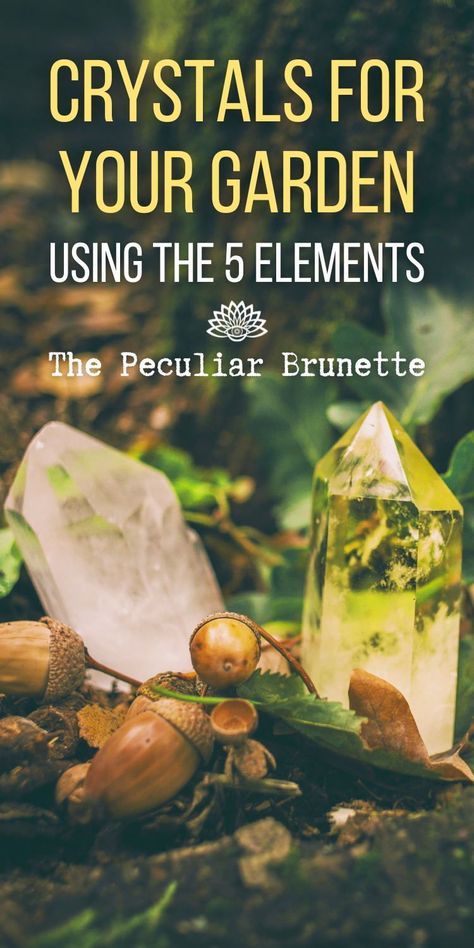 Incorporating the spiritual energy of the five elements adds balance and spiritual harmony to your garden. However, feel free to use your intuition and place whatever crystal resonates with you and your sacred space. It’s your garden, after all, you should love what’s in it! Not only will adding crystals to your garden infuse it with your spiritual intentions, but they can also be excellent offerings to Nature spirits or Fae. Plus, they’re pretty! #peculiartips Garden Witchcraft, Crystals Garden, Spiritual Intentions, Witch Info, Easy Garden Ideas, Corner Garden Ideas, Pergola Planter, The 5 Elements, Witchy Garden