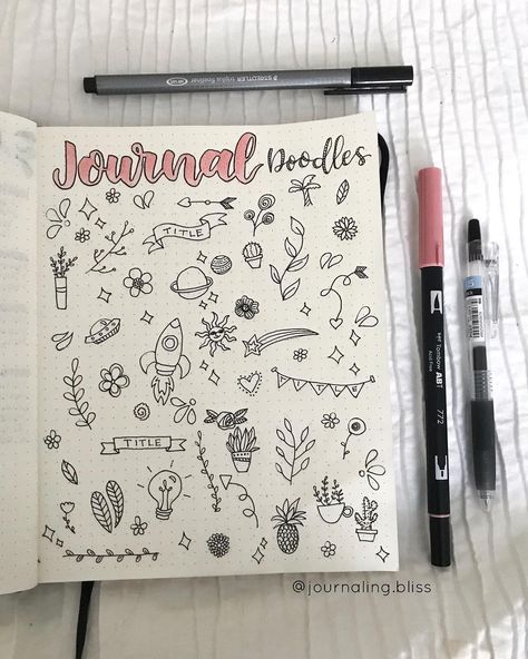 Ally || Bullet Journal 🌿 on Instagram: “Sat down to brainstorm some doodle ideas to fill in the blank spaces on my journal spreads 😊 I’m excited to start using some of them!…” Blank Space Fillers Art, Journal Filler Doodles, Cute Doodles To Fill Space, Journal Filling Ideas, Doodles To Fill A Page, Doodles To Fill Space, Journal Start Page Ideas, Journal Start Page, Bullet Journal Wishlist