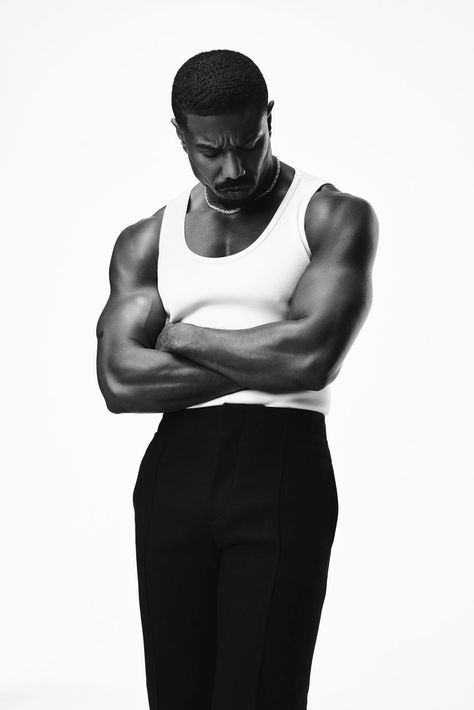 Michael B Jordan Shirtless, Michael Bakari Jordan, Video Sport, Male Portrait Poses, Model Headshots, Men Fashion Photoshoot, Shooting Studio, Black Male Models, Headshot Poses