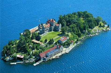 Your own island! Castle Dark, Dark Island, Crazy Houses, Thousand Islands, Island House, Island Living, Beautiful Castles, Private Island, Small Island