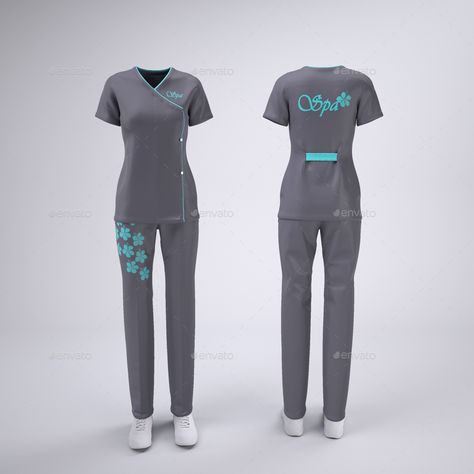 Beauty Spa Uniform Ideas, Massage Therapist Uniform Scrubs, Spa Uniform Ideas Salons, Spa Scrubs Uniforms, Lash Tech Uniform, Salon Staff Uniform, Massage Therapist Uniform Ideas, Esthetician Outfit Spa Uniform, Spa Uniform Ideas