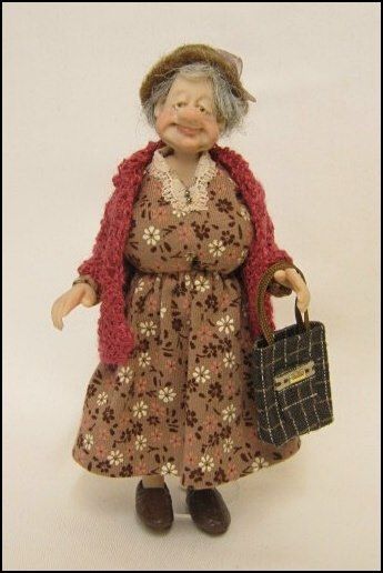 Granny Dolls, Sculpted Doll, Folk Doll, Ooak Art Doll, Polymer Clay Dolls, Art Dolls Handmade, Old Lady, Old Woman, Old Dolls