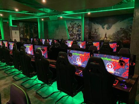 Internet Cafe Aesthetic, Gaming Cafe, Need For Speed Movie, Game Arena, Gone In 60 Seconds, Arcade Room, Internet Cafe, Video Game Room Design, House Games