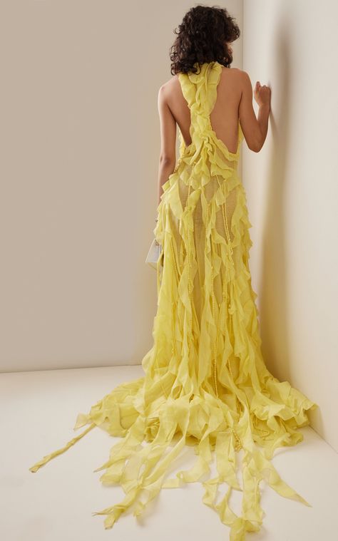 Dorothy Dandridge, Ruffle Linen, Looks Party, Fashion Runway, Silk Gown, Glam Dresses, Mellow Yellow, Summer 2022, Fancy Dresses