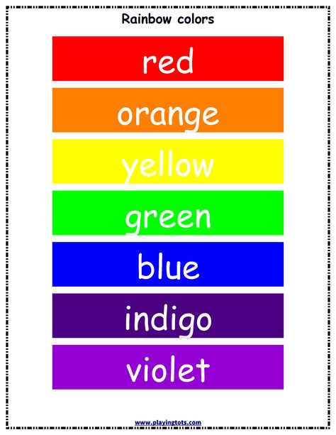 Color Of Rainbow In Order, Colours Of The Rainbow In Order, Rainbow Order Of Colors, Rainbow Colors In Order, Shapes Flashcards, Tertiary Color, Rainbow Order, Quiet Time Activities, Time Activities