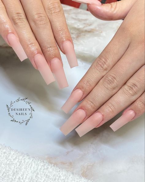 Pink Nail Designs Matte, Natural Matte Acrylic Nails, Matte Plain Nails, Acrylic Nails Solid Color Simple Long, Natural Acrylic Nails Matte, Matte Simple Nails, Matte Natural Acrylic Nails, Plain Matte Nails, Plain Nude Acrylic Nails