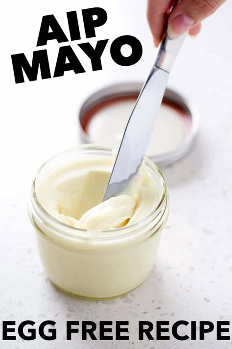 Aip Friendly Restaurants, Aip Mayo, Egg Free Mayo Recipe, Aip Desert, Egg Free Mayo, Aip Salad, Aip Appetizers, Aip Condiments, Aip Sauces