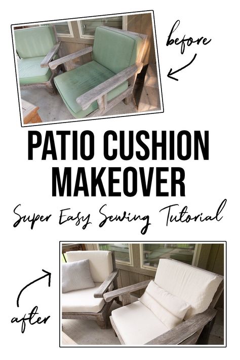 DIY Outdoor Cushion Covers with Zipper Tutorial (Easy & Cheap) No Sew Patio Cushion Covers, How To Make Outdoor Cushion Covers, How To Cover Cushions With Fabric, How To Make Patio Cushion Covers, Sewing Outdoor Cushion Covers, Recovering Patio Cushions, Diy Patio Cushion Covers, How To Recover Patio Cushions, Diy Patio Cushions Outdoor