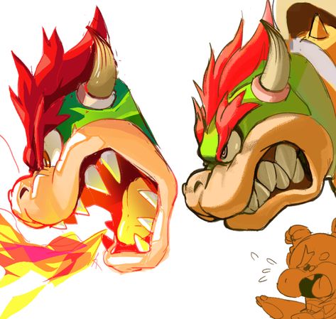 Bowser Sketch, Human Bowser, Bowser Tattoo, Bowser Art, Bowser Fanart, Mario And Bowser, Mario Bowser, King Koopa, Mario Mario