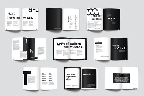 Glossary Design Layout, Glossary Design, Typography Book Layout, White Space Design, Minimal Book, Booklet Layout, Terrible Puns, Mises En Page Design Graphique, Black And White Books