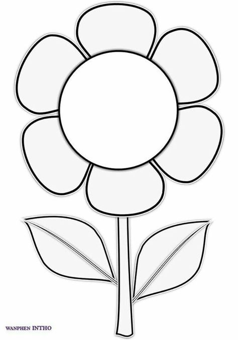 Flower Coloring Pages, Preschool Coloring Pages, Flower Template 6A3 Coloring Pages For Preschool, Printable Flower Coloring Pages, Flower Templates Printable, A Coloring Page, Printable Flower, Preschool Coloring Pages, Spring Coloring Pages, Flower Outline, Mothers Day Crafts For Kids