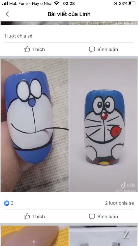 Doraemon Nail Art, Mickey Mouse Nail Art, Mickey Mouse Nails, Nail Art Designs Images, Nail Drawing, Basic Nails, Nail Brushes, Cartoon Characters, Nail Art Designs