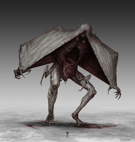 Eldritch Creature Design, Silent Hill Monsters Concept Art, Vita Carnis Creatures, Horror Monsters Concept Art, Creature Concept Art Monsters, Creepy Monster Art, Eldrich Horrors, Body Horror Monster, Dnd Horror