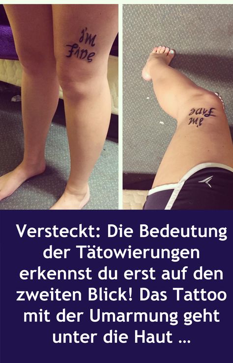 Schau mal genauer hin: Die Tätowierungen haben eine versteckte Bedeutung. Diese erkennst du erst auf den zweiten Blick. Doch dann ist es umso schöner. Das Tattoo mit der Umarmung geht auch unter die Haut! Wirklich tollte Inspirationen Silhouette Tattoos, Inspiration Tattoos, Geniale Tattoos, Tiny Tattoos, Piercings, Tattoos, Quick Saves