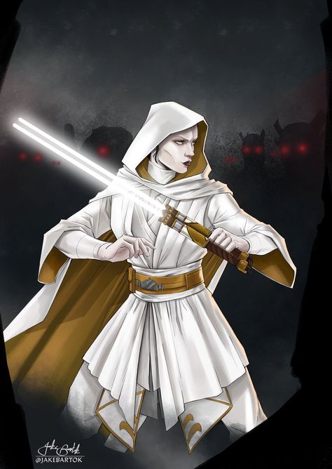 Orla Jareni, Umbaran Jedi Wayseeker (Star Wars: High Republic: Into The Dark) Jake Bartok, High Republic, Grey Jedi, Jedi Art, Sabre Laser, Star Wars Light, Star Wars Characters Pictures, Jedi Order, Star Wars Concept Art