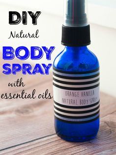 DIY Body Spray with essential oils--Two recipes including this one for Orange Vanilla Body Spray. Such a delicious scent! Homemade Body Spray, Diy Body Spray, Natural Body Spray, Vanilla Body Spray, Essential Oil Perfumes Recipes, Homemade Perfume, Perfume Recipes, Diy Lotion, Diy Essentials