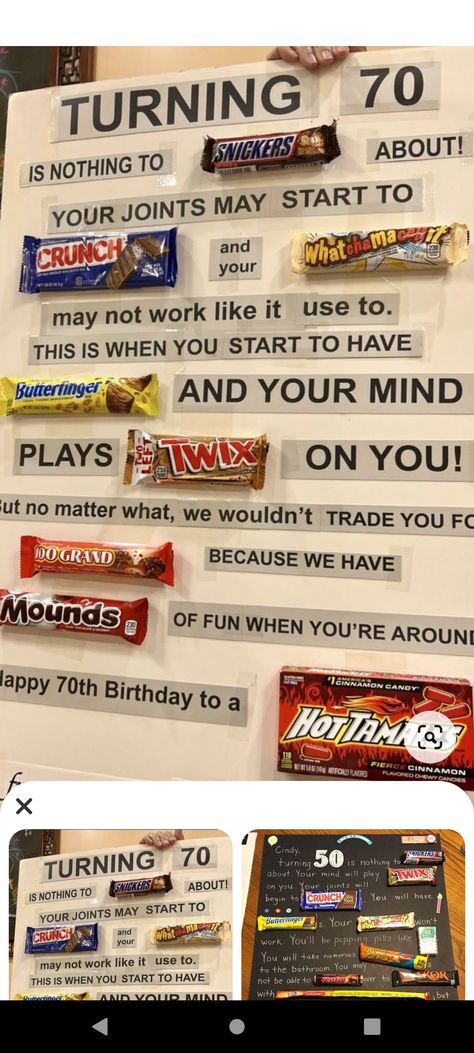 Candy Birthday Cards, Money Board, 70 Birthday, Wiggles Birthday, Candy Board, Candy Grams, Cinnamon Candy, Candy Birthday, Birthday Greetings Friend