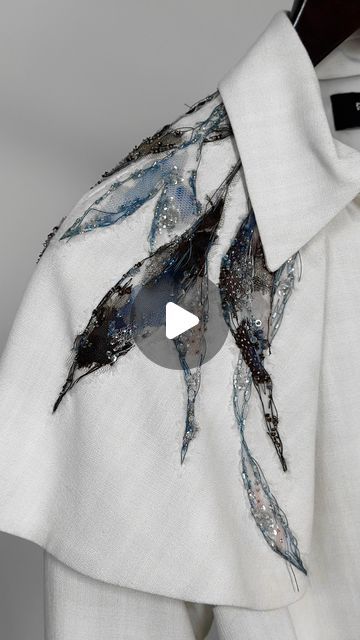 Art of Embroidery on Instagram: "“Crystal Botany / Leaves”  Couture embroidery in different techniques🪡  From sketch to finished product. Hand-embroidered trench coat.  ❌Sold  #atroscenko_collage #atroscenkoembroidery #embroidery #handembroidered #embroideryart #collage #couture #couturefashion #hautecouture #coutureaddict #collageembroidery #coutureembroidery #fashion #design #unique #uniquepieces #oneofakind #newexperience #textileoftheday" Embroidery Haute Couture, Couture Embroidery, April 26, Embroidery Art, Couture Fashion, Hand Embroidered, Unique Pieces, Trench Coat, Sketch