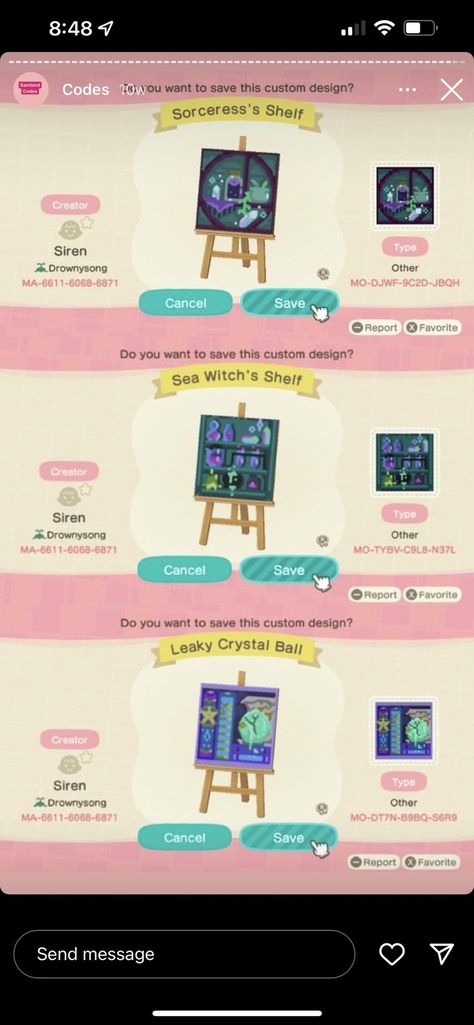 Acnh Witchy Code, Animal Crossing Celestial, Witchy Shelves, Animal Crossing Witchy Island, Acnh Bamboo, Acnh Witchcore, Acnh Wisteria, Animal Crossing Autumn, Acnh Mermaid