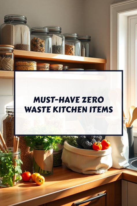 Looking to create a sustainable kitchen? Check out this guide to essential zero waste kitchen items. From reusable storage solutions to composting ideas, making eco-friendly choices has never been easier. Learn how to reduce your waste while still enjoying your time in the kitchen. Easy swaps like bee'swax wraps instead of cling film or glass jars for storage not only help protect the environment but can save you money too! Join the movement towards a cleaner, greener kitchen and make a positive difference today. Less Waste Living, Eco Friendly Kitchen Products, Zero Waste Aesthetic, Composting Ideas, Sustainable Living Aesthetic, Easy Swaps, Water Monitor, Organic Pest Control, Energy Efficient Appliances