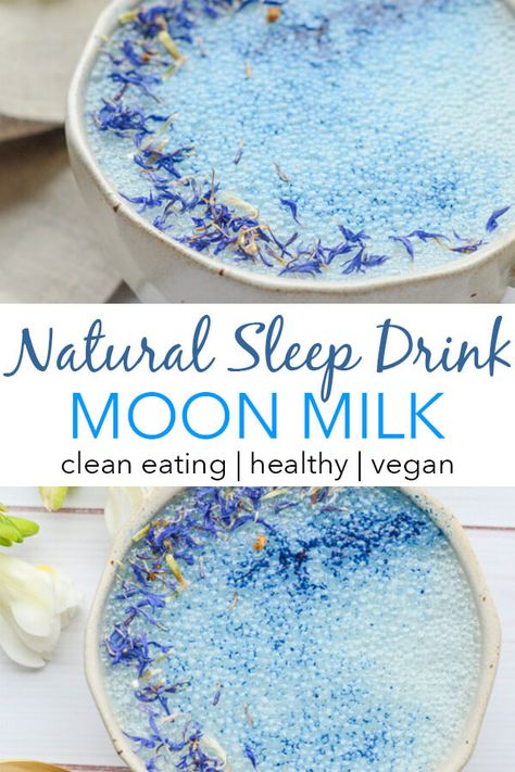 Goodnight Moon Milk Recipe with Blue Majik and Reishi - The Chic Life Blue Majik, Moon Milk Recipe, Coconut Fudge, Moon Milk, Sleep Drink, Fudge Bars, Goodnight Moon, Vegan Drinks, Natural Drinks